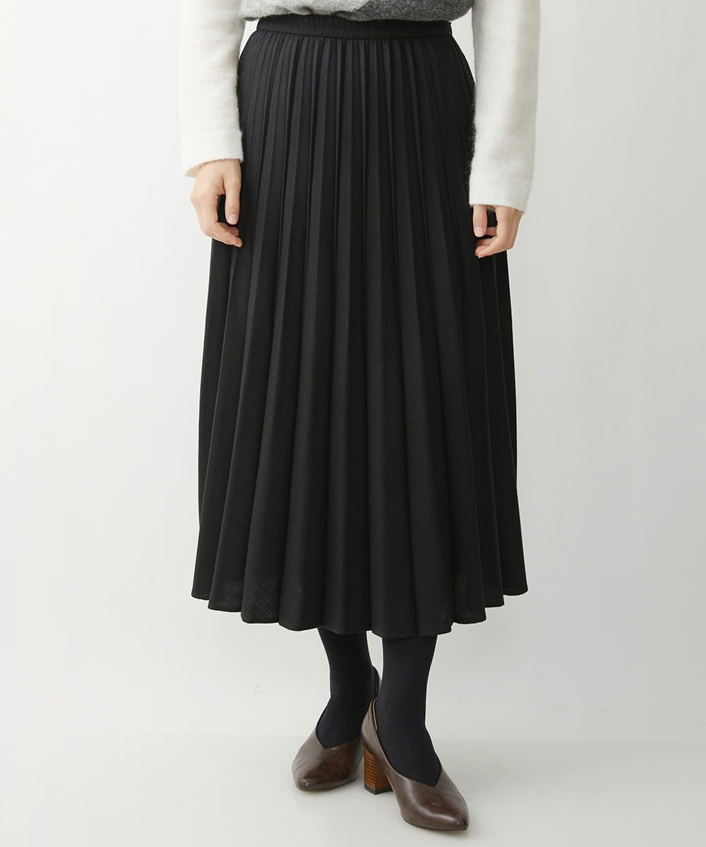 NHHAW30330 GIANNI LO GIUDICE(小さいサイズ)(メゾン ドゥ サンク) [セットアップ対応]ウール混ビエラスカート ブラック