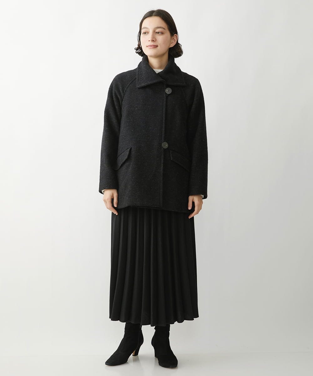 NHHAW30330 GIANNI LO GIUDICE(小さいサイズ)(メゾン ドゥ サンク) [セットアップ対応]ウール混ビエラスカート ブラック