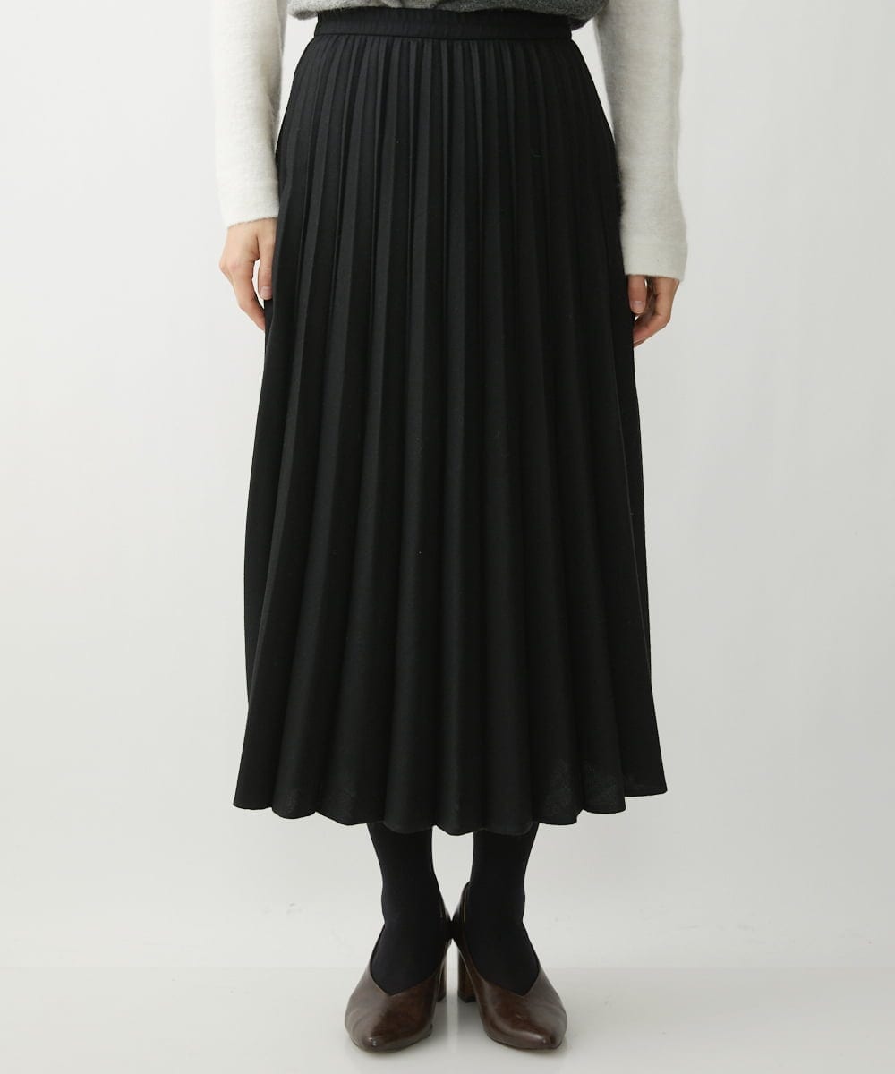 NHHAW30330 GIANNI LO GIUDICE(小さいサイズ)(メゾン ドゥ サンク) [セットアップ対応]ウール混ビエラスカート ブラック