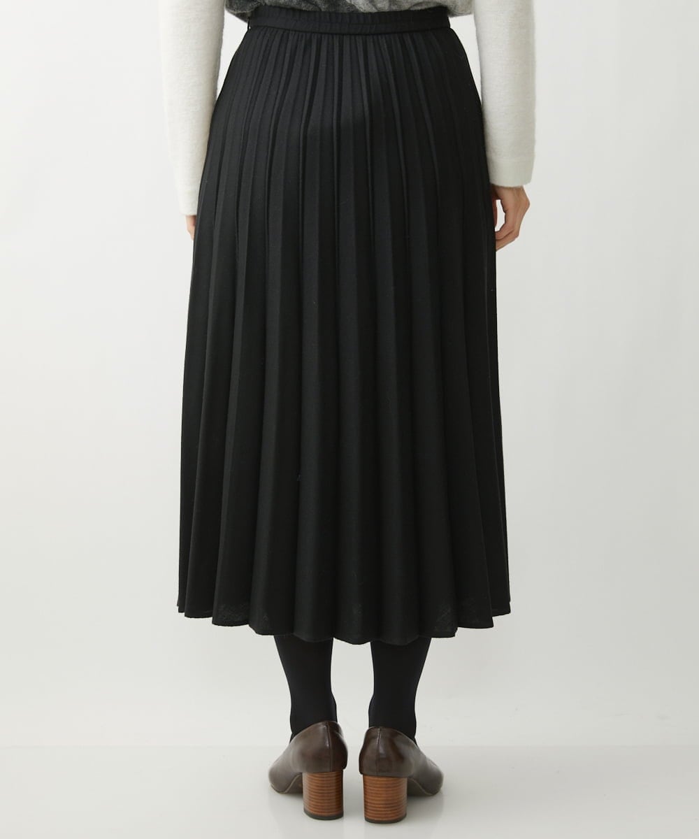 NHHAW30330 GIANNI LO GIUDICE(小さいサイズ)(メゾン ドゥ サンク) [セットアップ対応]ウール混ビエラスカート ブラック