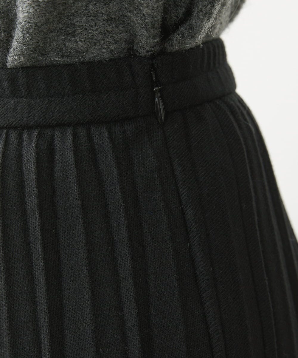 NHHAW30330 GIANNI LO GIUDICE(小さいサイズ)(メゾン ドゥ サンク) [セットアップ対応]ウール混ビエラスカート ブラック