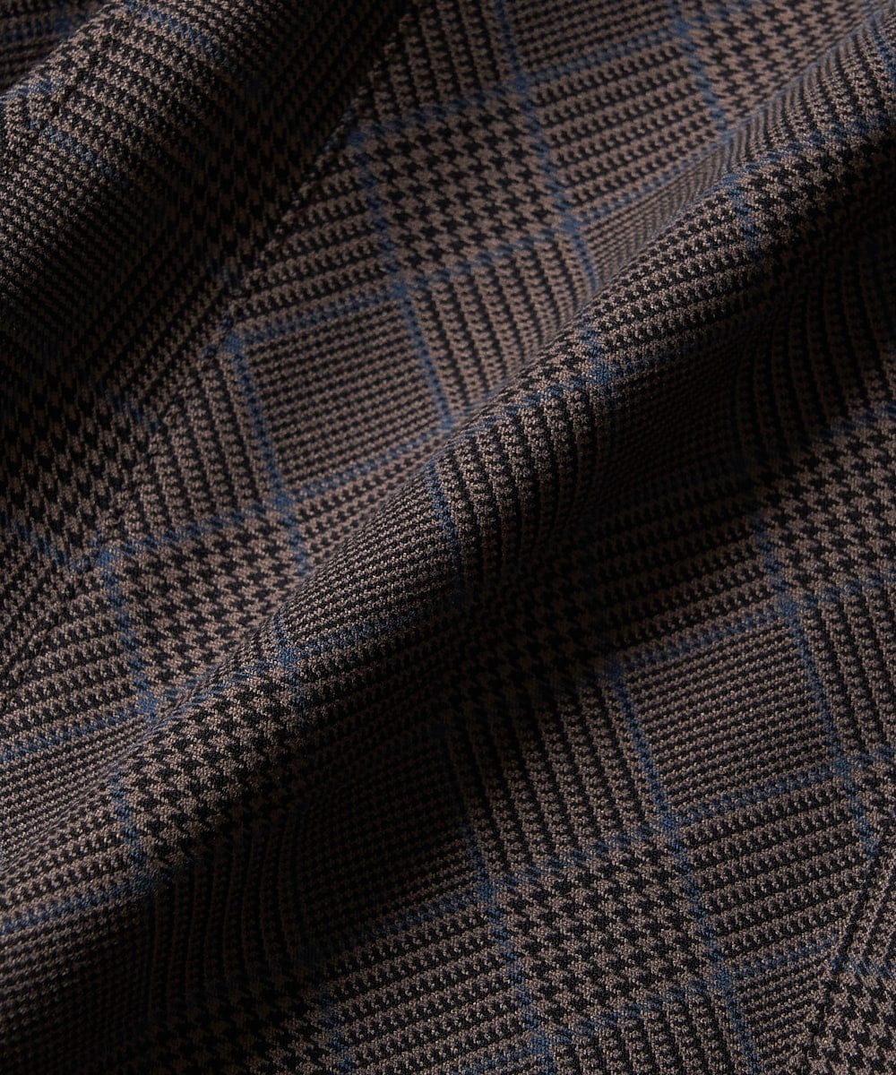 NHHAX84250 GIANNI LO GIUDICE(小さいサイズ)(メゾン ドゥ サンク) [日本製/洗える]カラーグレンチェックフレアースカート ダークグレー系