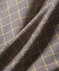 NHHAX84250 GIANNI LO GIUDICE(小さいサイズ)(メゾン ドゥ サンク) [日本製/洗える]カラーグレンチェックフレアースカート ダークグレー系