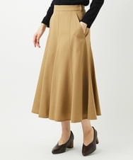 NHHCF83290 GIANNI LO GIUDICE(小さいサイズ)(メゾン ドゥ サンク) ウール混デニムフレアスカート ベージュ