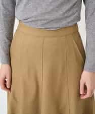 NHHCF83290 GIANNI LO GIUDICE(小さいサイズ)(メゾン ドゥ サンク) ウール混デニムフレアスカート ベージュ