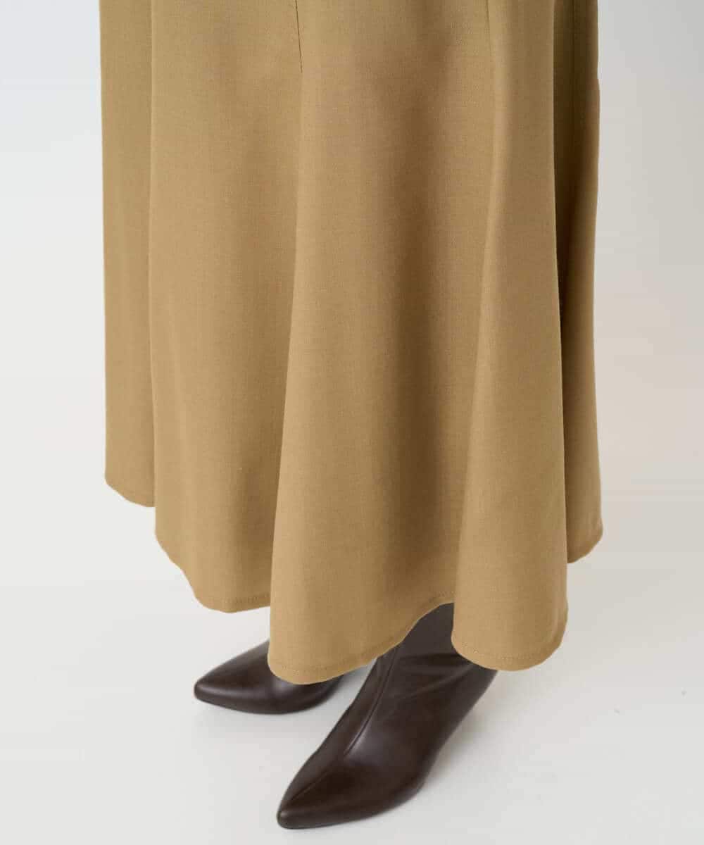 NHHCF83290 GIANNI LO GIUDICE(小さいサイズ)(メゾン ドゥ サンク) ウール混デニムフレアスカート ベージュ