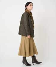 NHHCF83290 GIANNI LO GIUDICE(小さいサイズ)(メゾン ドゥ サンク) ウール混デニムフレアスカート ベージュ