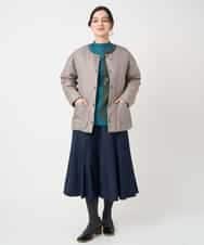 NHHCF83290 GIANNI LO GIUDICE(小さいサイズ)(メゾン ドゥ サンク) ウール混デニムフレアスカート ベージュ