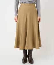 NHHCF83290 GIANNI LO GIUDICE(小さいサイズ)(メゾン ドゥ サンク) ウール混デニムフレアスカート ベージュ