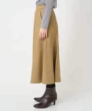 NHHCF83290 GIANNI LO GIUDICE(小さいサイズ)(メゾン ドゥ サンク) ウール混デニムフレアスカート ベージュ