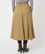 NHHCF83290 GIANNI LO GIUDICE(小さいサイズ)(メゾン ドゥ サンク) ウール混デニムフレアスカート ベージュ