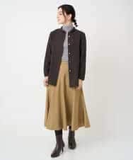 NHHCF83290 GIANNI LO GIUDICE(小さいサイズ)(メゾン ドゥ サンク) ウール混デニムフレアスカート ベージュ