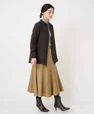 NHHCF83290 GIANNI LO GIUDICE(小さいサイズ)(メゾン ドゥ サンク) ウール混デニムフレアスカート ベージュ