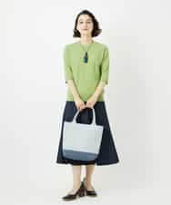 NHHCF83290 GIANNI LO GIUDICE(小さいサイズ)(メゾン ドゥ サンク) ウール混デニムフレアスカート ベージュ