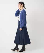 NHHCF83290 GIANNI LO GIUDICE(小さいサイズ)(メゾン ドゥ サンク) ウール混デニムフレアスカート ベージュ