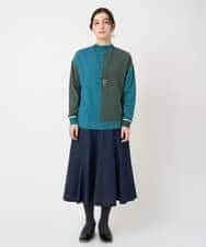 NHHCF83290 GIANNI LO GIUDICE(小さいサイズ)(メゾン ドゥ サンク) ウール混デニムフレアスカート ベージュ