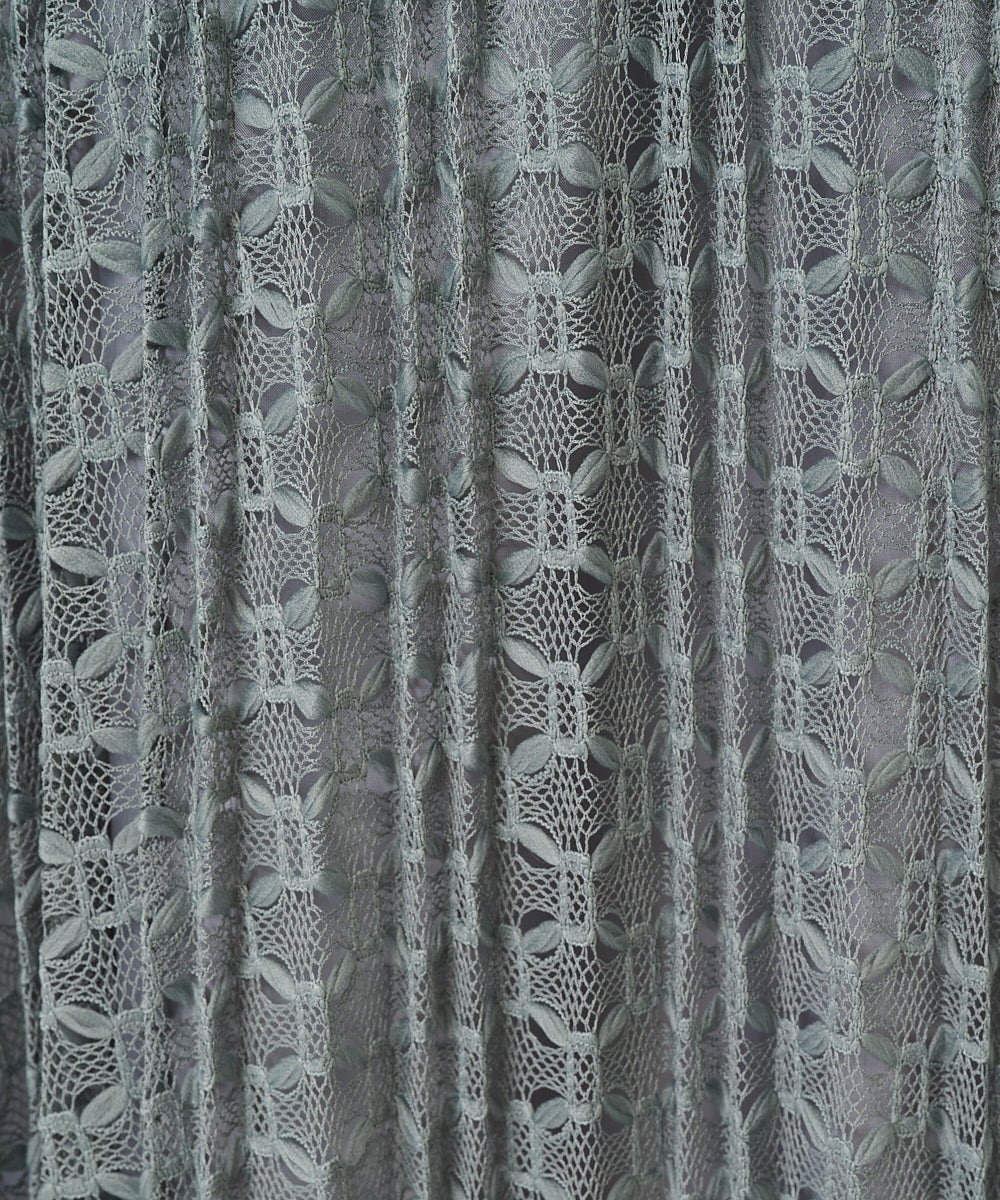NHHEB40360 GIANNI LO GIUDICE(小さいサイズ)(メゾン ドゥ サンク) ポリエステルクロシェ風レーススカート グリーン