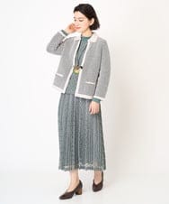 NHHEB40360 GIANNI LO GIUDICE(小さいサイズ)(メゾン ドゥ サンク) ポリエステルクロシェ風レーススカート グリーン