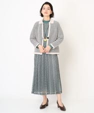 NHHEB40360 GIANNI LO GIUDICE(小さいサイズ)(メゾン ドゥ サンク) ポリエステルクロシェ風レーススカート グリーン