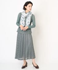 NHHEB40360 GIANNI LO GIUDICE(小さいサイズ)(メゾン ドゥ サンク) ポリエステルクロシェ風レーススカート グリーン