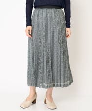 NHHEB40360 GIANNI LO GIUDICE(小さいサイズ)(メゾン ドゥ サンク) ポリエステルクロシェ風レーススカート グリーン