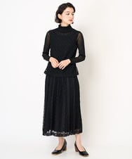 NHHEB40360 GIANNI LO GIUDICE(小さいサイズ)(メゾン ドゥ サンク) ポリエステルクロシェ風レーススカート グリーン