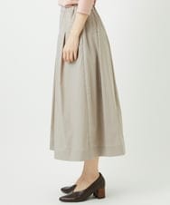NHHEF81330 GIANNI LO GIUDICE(小さいサイズ)(メゾン ドゥ サンク) ストライプ柄タックギャザースカート ベージュ