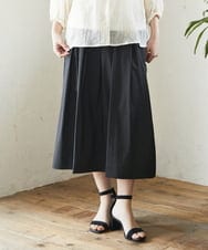 NHHEF81330 GIANNI LO GIUDICE(小さいサイズ)(メゾン ドゥ サンク) ストライプ柄タックギャザースカート ベージュ