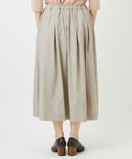 NHHEF81330 GIANNI LO GIUDICE(小さいサイズ)(メゾン ドゥ サンク) ストライプ柄タックギャザースカート ベージュ