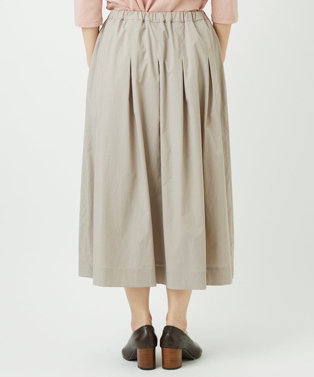 NHHEF81330 GIANNI LO GIUDICE(小さいサイズ)(メゾン ドゥ サンク) ストライプ柄タックギャザースカート ベージュ