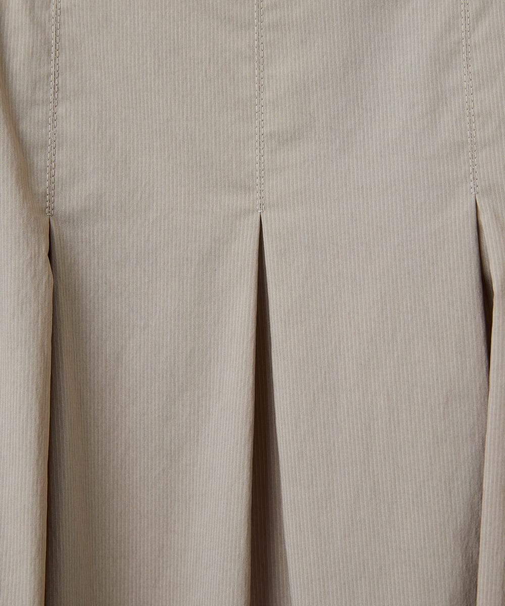 NHHEF81330 GIANNI LO GIUDICE(小さいサイズ)(メゾン ドゥ サンク) ストライプ柄タックギャザースカート ベージュ