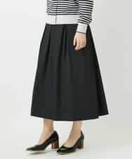 NHHEF81330 GIANNI LO GIUDICE(小さいサイズ)(メゾン ドゥ サンク) ストライプ柄タックギャザースカート ベージュ