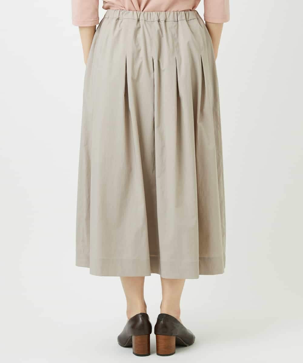 NHHEF81330 GIANNI LO GIUDICE(小さいサイズ)(メゾン ドゥ サンク) ストライプ柄タックギャザースカート ベージュ