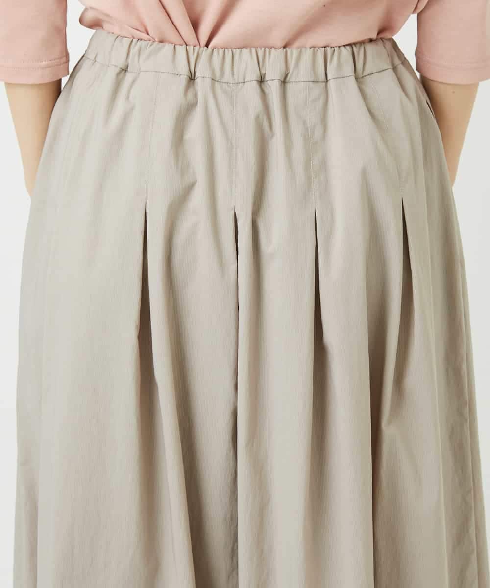 NHHEF81330 GIANNI LO GIUDICE(小さいサイズ)(メゾン ドゥ サンク) ストライプ柄タックギャザースカート ベージュ