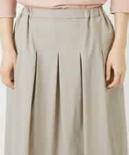 NHHEF81330 GIANNI LO GIUDICE(小さいサイズ)(メゾン ドゥ サンク) ストライプ柄タックギャザースカート ベージュ