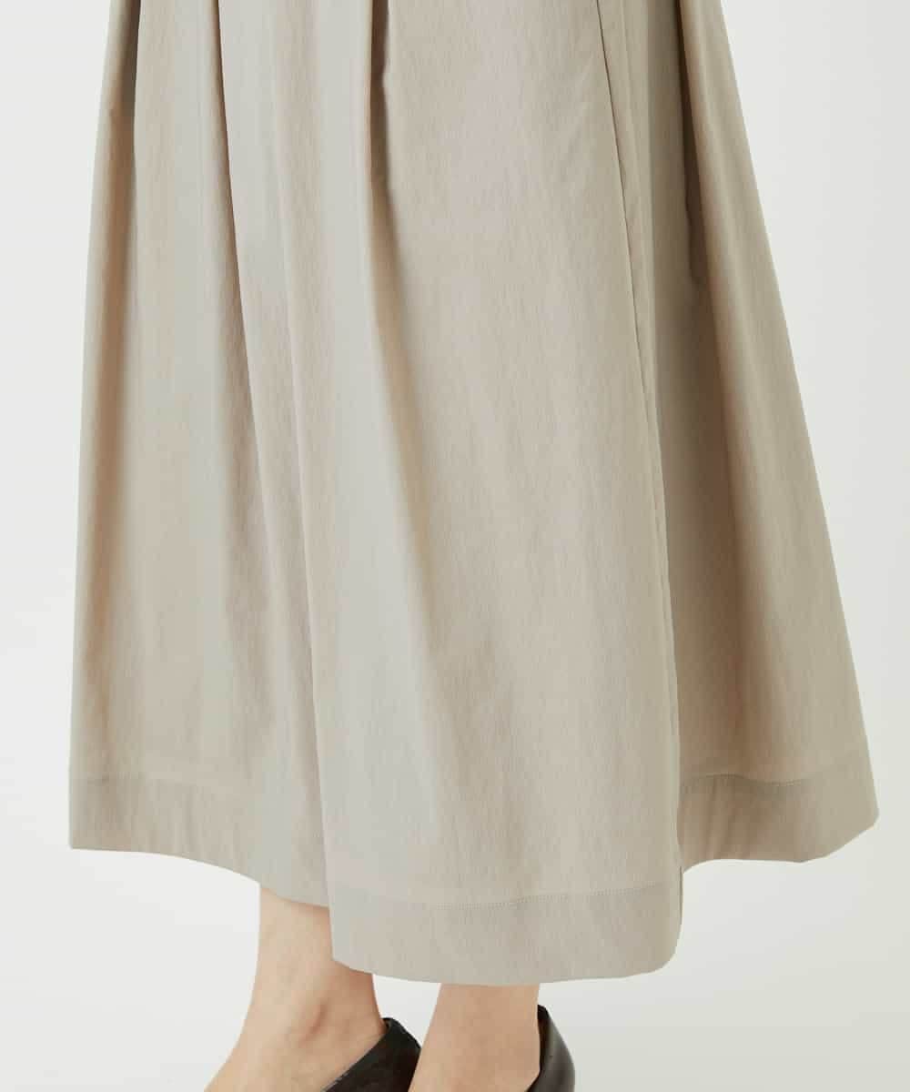 NHHEF81330 GIANNI LO GIUDICE(小さいサイズ)(メゾン ドゥ サンク) ストライプ柄タックギャザースカート ベージュ