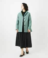 NHHEF81330 GIANNI LO GIUDICE(小さいサイズ)(メゾン ドゥ サンク) ストライプ柄タックギャザースカート ベージュ