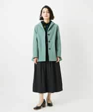 NHHEF81330 GIANNI LO GIUDICE(小さいサイズ)(メゾン ドゥ サンク) ストライプ柄タックギャザースカート ベージュ