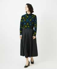 NHHEF81330 GIANNI LO GIUDICE(小さいサイズ)(メゾン ドゥ サンク) ストライプ柄タックギャザースカート ベージュ