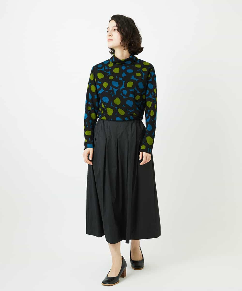 NHHEF81330 GIANNI LO GIUDICE(小さいサイズ)(メゾン ドゥ サンク) ストライプ柄タックギャザースカート ベージュ