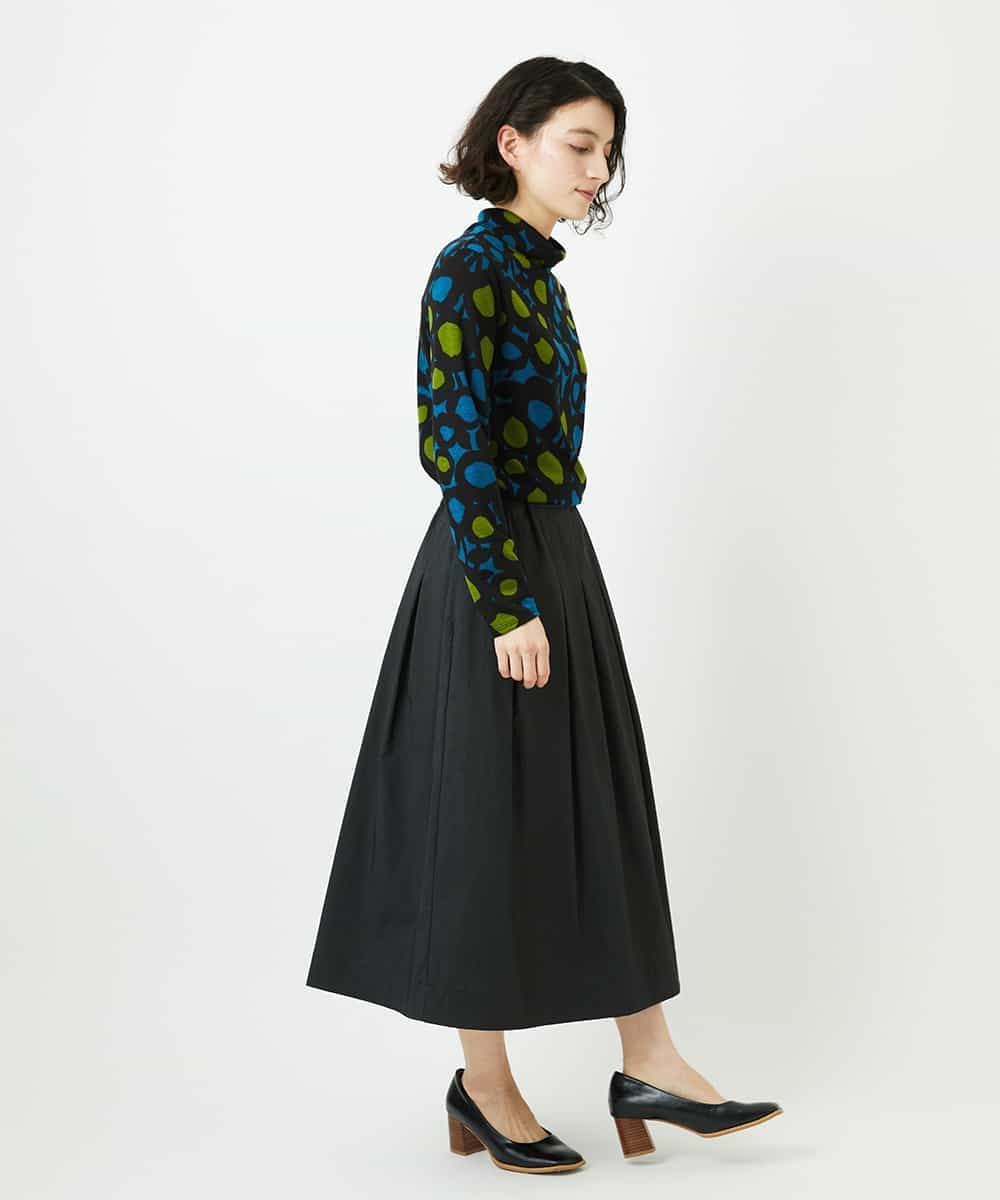 NHHEF81330 GIANNI LO GIUDICE(小さいサイズ)(メゾン ドゥ サンク) ストライプ柄タックギャザースカート ベージュ