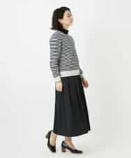 NHHEF81330 GIANNI LO GIUDICE(小さいサイズ)(メゾン ドゥ サンク) ストライプ柄タックギャザースカート ベージュ