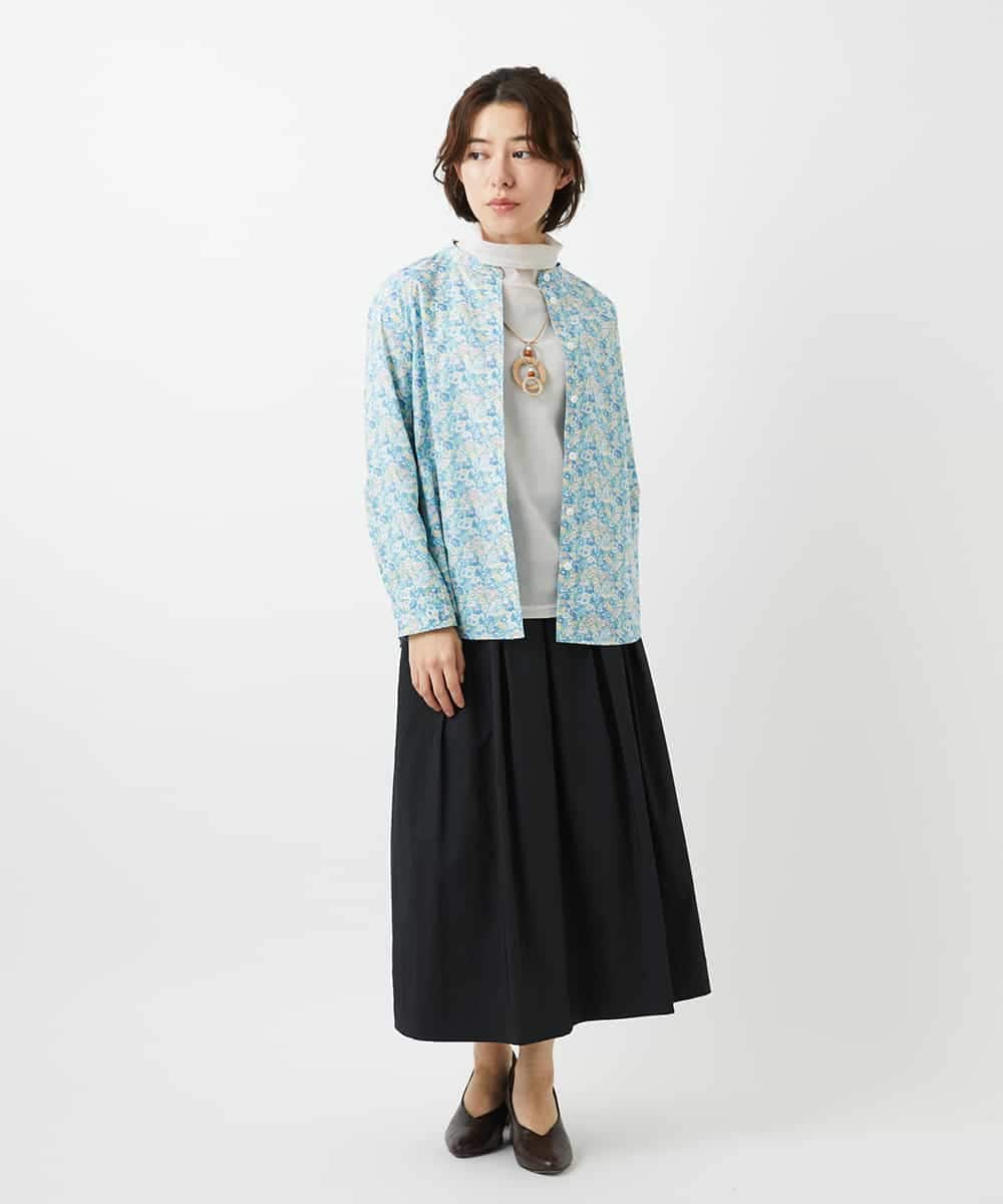 NHHEF81330 GIANNI LO GIUDICE(小さいサイズ)(メゾン ドゥ サンク) ストライプ柄タックギャザースカート ベージュ