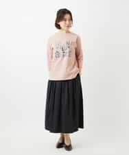 NHHEF81330 GIANNI LO GIUDICE(小さいサイズ)(メゾン ドゥ サンク) ストライプ柄タックギャザースカート ベージュ