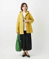 NHHEF81330 GIANNI LO GIUDICE(小さいサイズ)(メゾン ドゥ サンク) ストライプ柄タックギャザースカート ベージュ