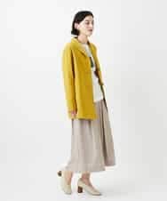 NHHEF81330 GIANNI LO GIUDICE(小さいサイズ)(メゾン ドゥ サンク) ストライプ柄タックギャザースカート ベージュ