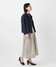 NHHEF81330 GIANNI LO GIUDICE(小さいサイズ)(メゾン ドゥ サンク) ストライプ柄タックギャザースカート ベージュ