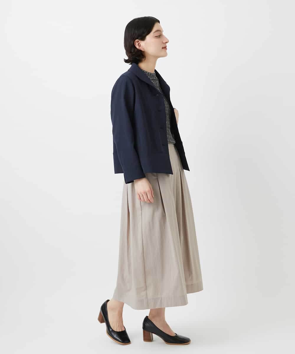 NHHEF81330 GIANNI LO GIUDICE(小さいサイズ)(メゾン ドゥ サンク) ストライプ柄タックギャザースカート ベージュ