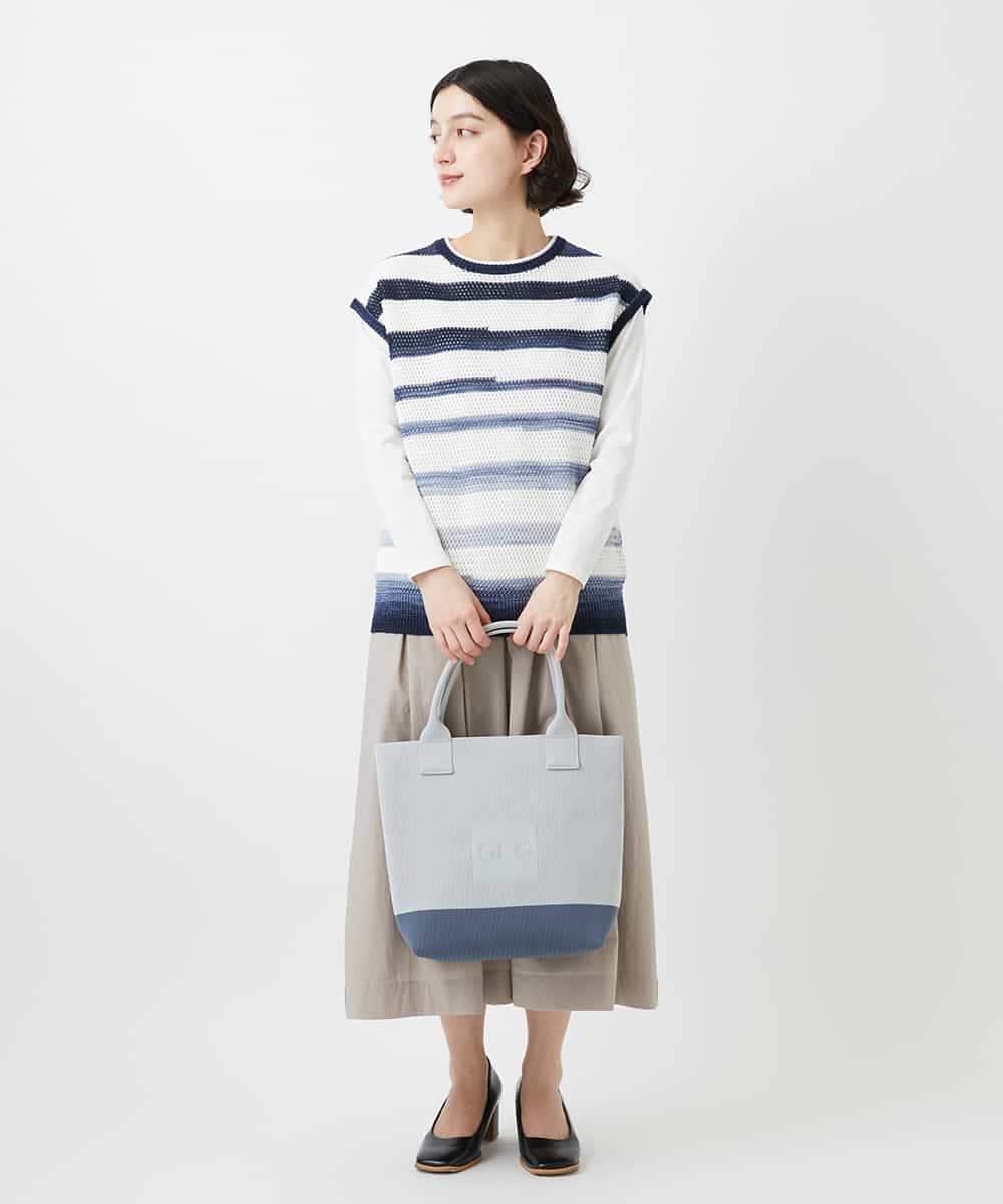 NHHEF81330 GIANNI LO GIUDICE(小さいサイズ)(メゾン ドゥ サンク) ストライプ柄タックギャザースカート ベージュ