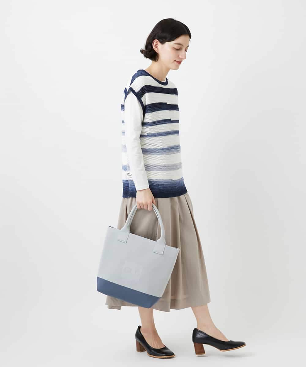 NHHEF81330 GIANNI LO GIUDICE(小さいサイズ)(メゾン ドゥ サンク) ストライプ柄タックギャザースカート ベージュ